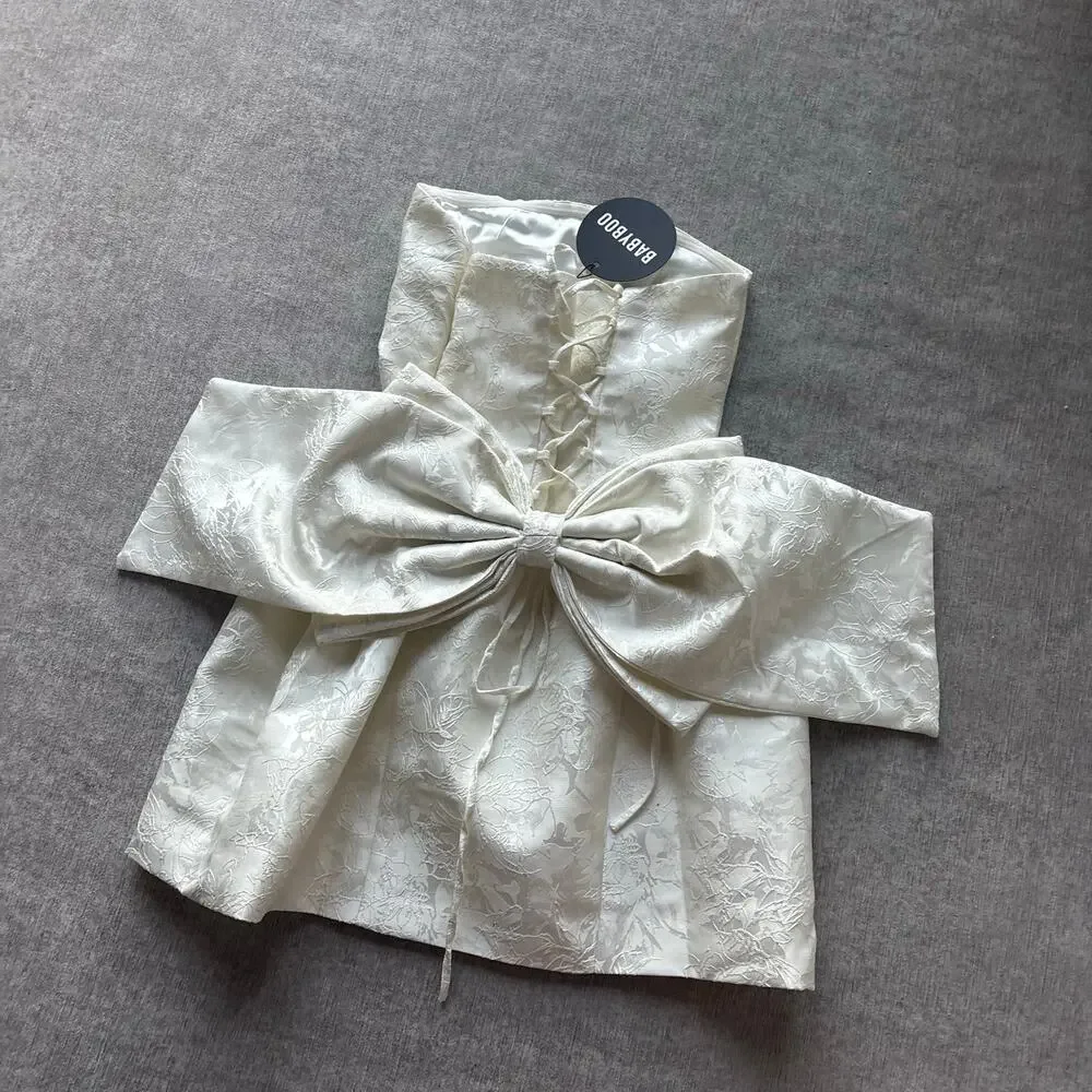 NWT BabyBoo Eleanora Mini Dress in Ivory - Picture 8 of 8